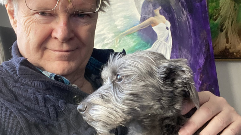 The Artist in his studio